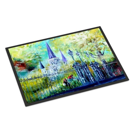 Carolines Treasures St Louis Cathedrial Across the Square Indoor or Outdoor Mat, 24 x 36 in. MW1217JMAT